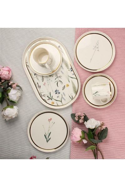 Porland Botanical Cake Tea Service Set for 2 People