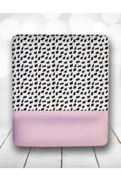 Atölye Çizgi Pembe Puantiye Desen Bilek Destekli Dikdortgen Mouse Pad