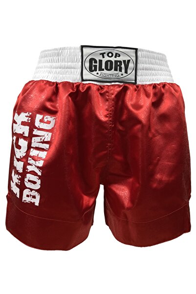 TOP GLORY Unisex Kırmızı Kick Boks Şortu 6603