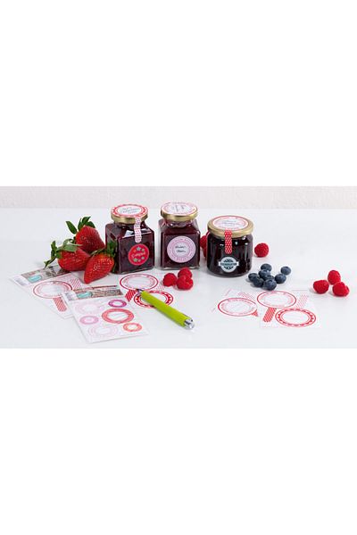 Herma Home Jar Label 44mm Cap Pink