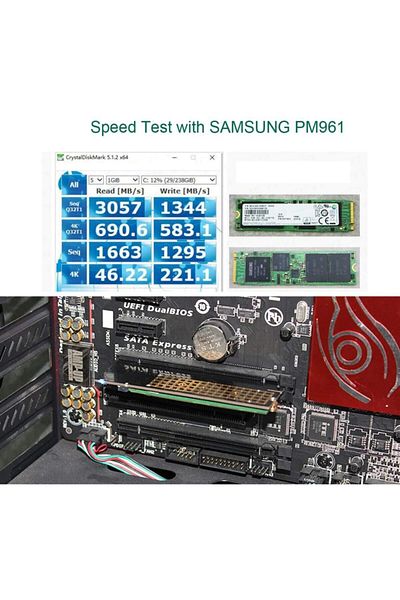 Platoon M.2 PCIE Nvme Or PCIE Ahcı Ssd To PCIE 3.0 X4 Adapter Card For Ke