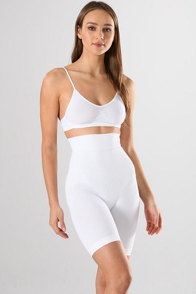 ModaLaya Women's White Piece Double Layer Mussel Silicone Corset 1227