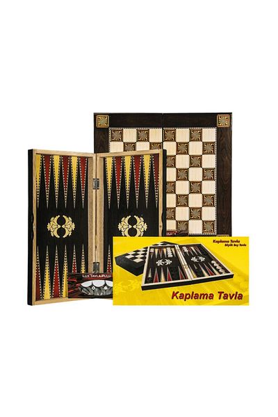 BULDUK Artifact Backgammon Quality Wooden Mother of Pearl Coating Backgammon - Backgammon 43,5 X 44,5 Cm Medium Size Backgammon