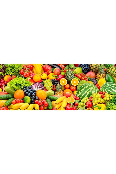 OrhunStore Meyve 3d Poster - 3 Boyutlu Tek Parça Duvar Kağıdı