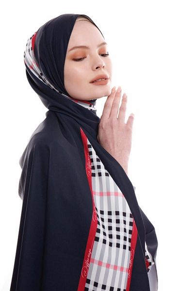 Differenza Μαύρο σάλι Line Medina Silk