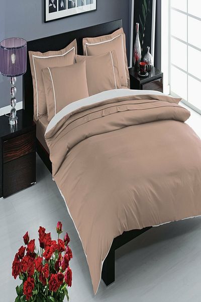 Taç Комплект завивка Saten Deluxe за двама - Prestige Cappuccino