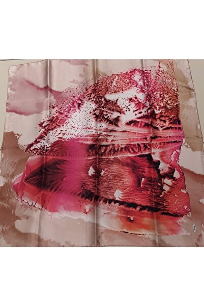 Sarar Kırmızı Saten Ipek Eşarp