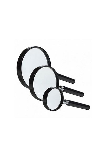 Leuchtturm Lu1 Plastic Handle, 4x, 50mm Diameter Magnifying Glass