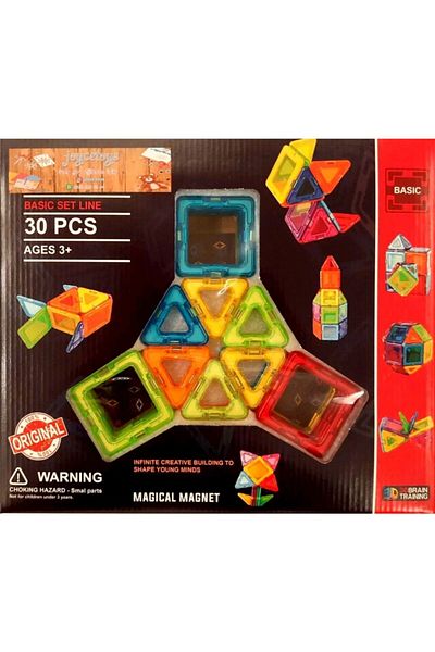 JOYCE TOYS مجموعة مغناطيس إبداعية مكونة من 30 قطعة