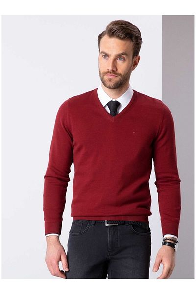 Pierre Cardin Men's Red Sweater