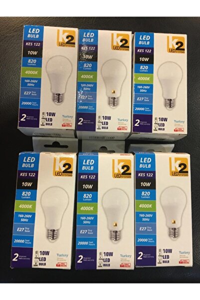 K2 GLOBAL K2 Led Ampul 4000k Gerçek Gün Işığı 6 Adet Fiyatlı