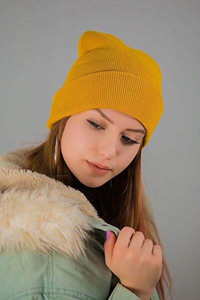 EKstore Beretă de bază muștar unisex