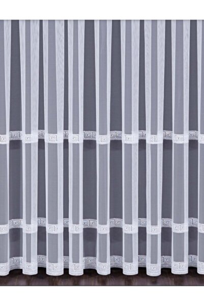 VANESSA PERDE Versace Desen Grek 1/3 Sık Pileli 2021 Yeni Sezon Tül Perde