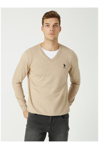 U.S. Polo Assn. Pulover maro pentru bărbați