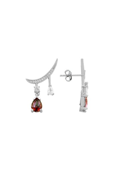 Söğütlü Silver Mistik Topaz Taş Rengi Küpe