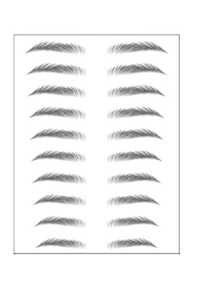 2K Kaş Dövmesi Sticker Kalıcı Suya Dayanıklı Doğal Kaş Kalemi Dövme