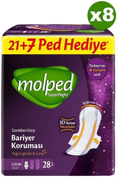 Molped Supernight Long Giant Economic Pack 28 Pieces x 8 Packs