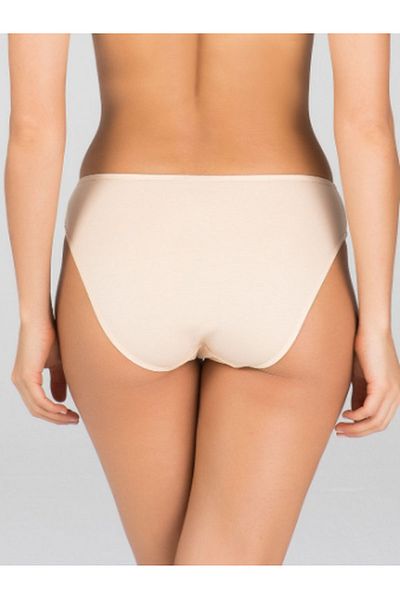 Kom Γυναικεία χτενισμένα βαμβακερά Lycra Compact Basic Slip εσώρουχα 2 Συσκευασία