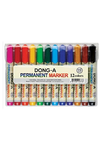 Dong-A Unisex Çocuk Permanet Marker 12 Li
