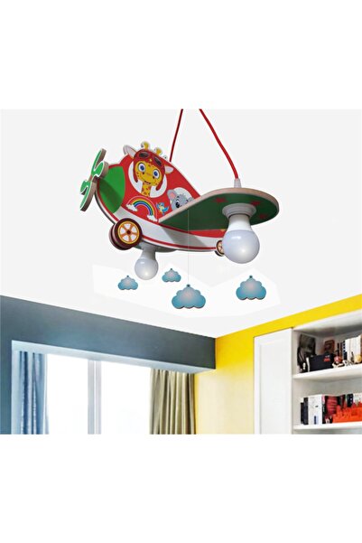 Genel Markalar AHŞAP UÇAK ZÜRAFA ÇOCUK ODASI AYDINLATMA