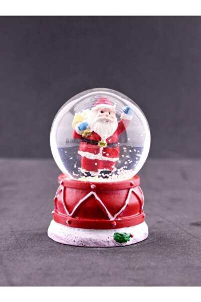 Deco Elit Noel Baba Hediye Torbası Temalı Mini Boy Işıklı Yılbaşı Kar Küresi ...
