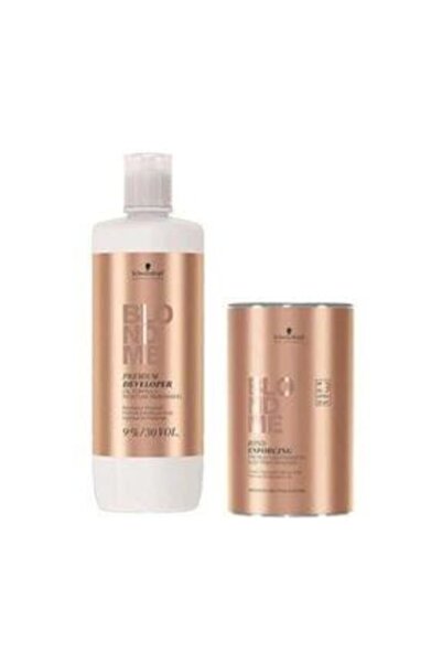 Schwarzkopf BLONDME SPLİT END REPAİR LİFT+9 LİGHTENER 450 G + OXİDANT 9% 30 V...