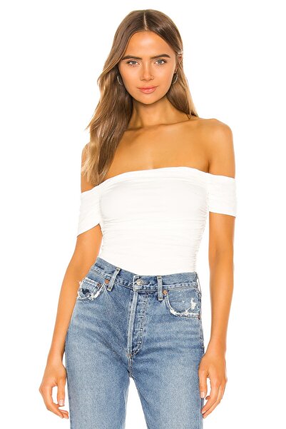 By Kul Design Kadın Büzgülü Ipek Jarse Bodysuit