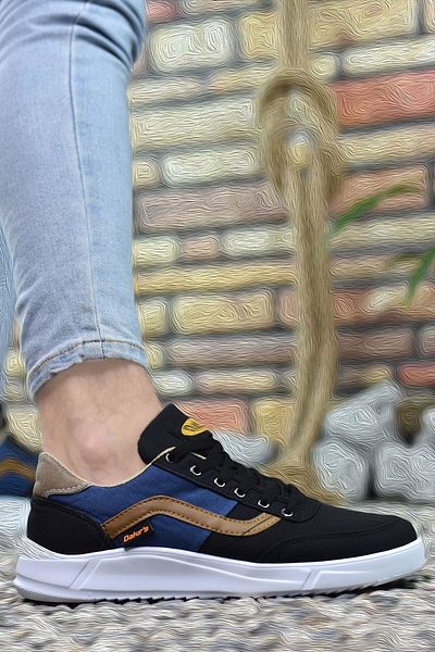 Riccon Ανδρικό Sneaker Μαύρο Μπλε Μινκ 00122001