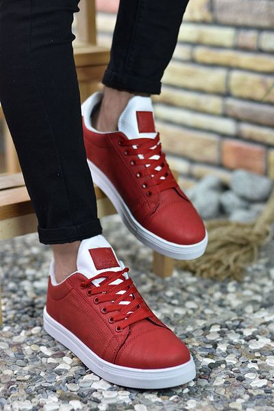 Riccon Red White Men's Sneakers001215