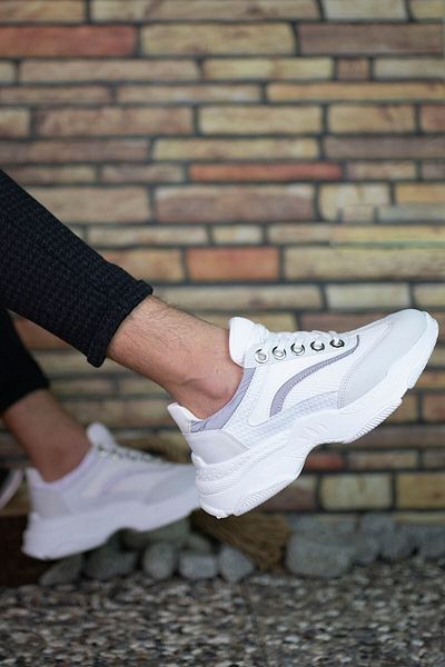 Riccon Ανδρικά αθλητικά παπούτσια White Mesh0012157A