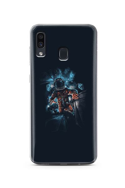 Spoyi Samsung A30 Space Space Design Super Transparent Silicone Phone Case