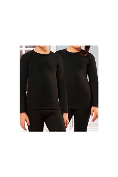 KOTA İÇ GİYİM Детски унисекс термо топ Kota черен