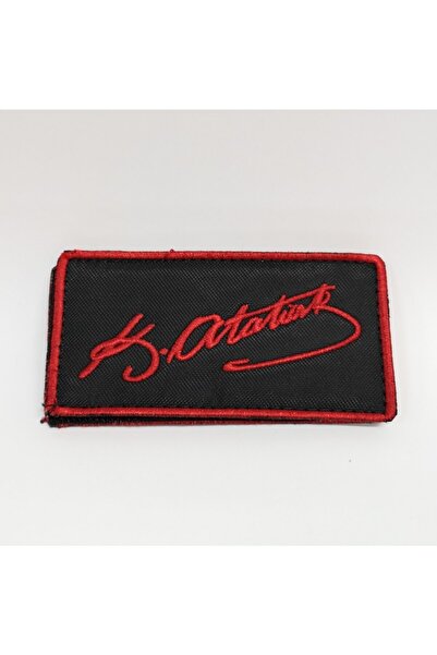 Silyon Askeri Giyim Mustafa Kemal Atatürk Black Red Patcj/peç