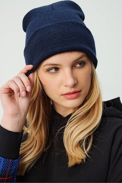 Trend Alaçatı Stili Mütze - Dunkelblau - Casual