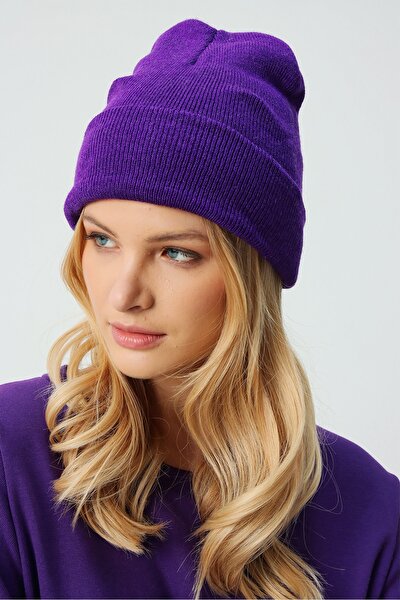Trend Alaçatı Stili Beanie - Purple - Casual