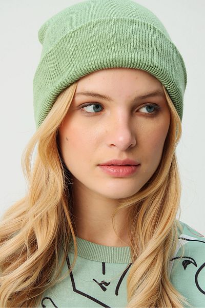 Trend Alaçatı Stili Mütze - Grün - Casual