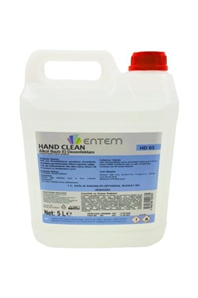 ENTEM Hand Clean Alkol Bazlı El Dezenfektanı 5 Lt