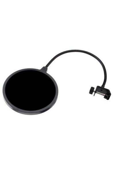 Ally Mobile Ally Çift Katman Stüdyo İçin Mikrofon Pop Filtre Youtuber-SİYAH