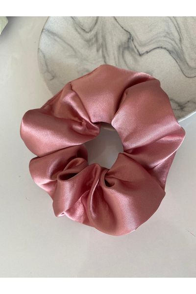 Mathilda Aksesuar Silk Satin Fabric Rubber Buckle Pink
