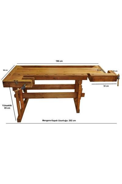 Titi Iki Mengeneli Hobi Ahşap Oyma Marangoz Çalışma Tezgahı 190cm