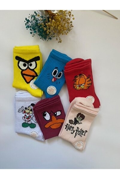 çorapdunyam Жіночі шкарпетки з малюнком, 6 пар, My0123