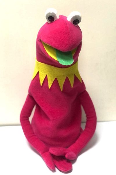 Uçaneller Kuklaevi Pink Frog Hand Puppet