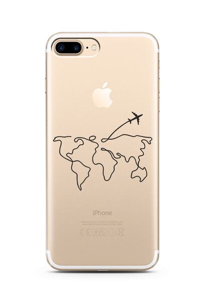 Spoyi Super Transparent Silicone Phone Case with Line Map Design for iPhone 7...