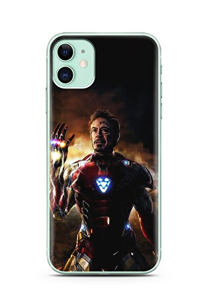 Spoyi Iron Man Tasarım Süper Şeffaf Silikon Telefon Kılıfı Iphone 11