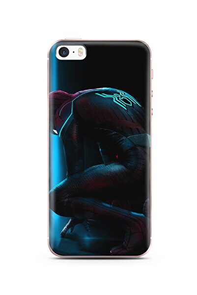 Spoyi Iphone 5 5s Örümcek Adam Tasarım Süper Şeffaf Silikon Telefon Kılıfı