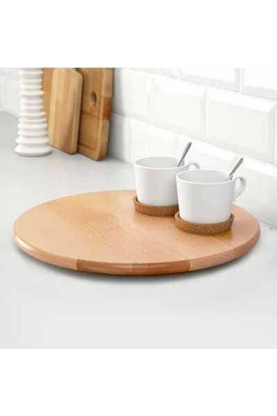 IKEA Snudda Rotating Table Birch Rotating Presentation Tray