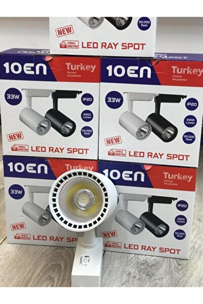 10EN 33w Beyaz Kasa Günışığı Işık 3 Adet Ray Spot 1 Metre Ray Hediye