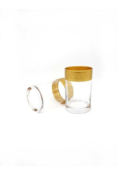 ÖzcamKristal Set of 6 Decorative Coffee Side Water Glasses