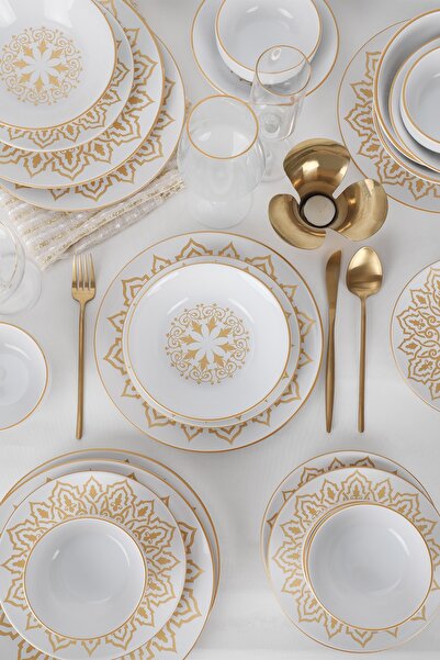 Keramika Ege Topkapı Beyaz Yemek Takımı 24 Parça 6 Kişilik