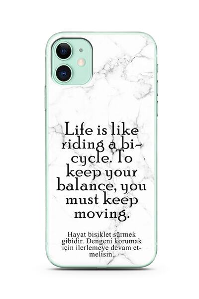 Spoyi iPhone 11 White Marble Promise Design Phone Case